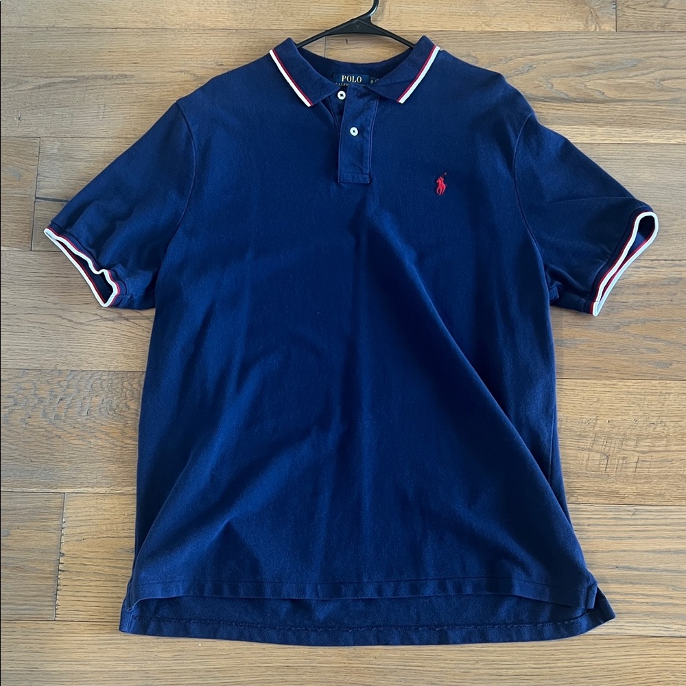 Polo by Ralph Lauren Dark Blue Polo Shirt with Red Accents